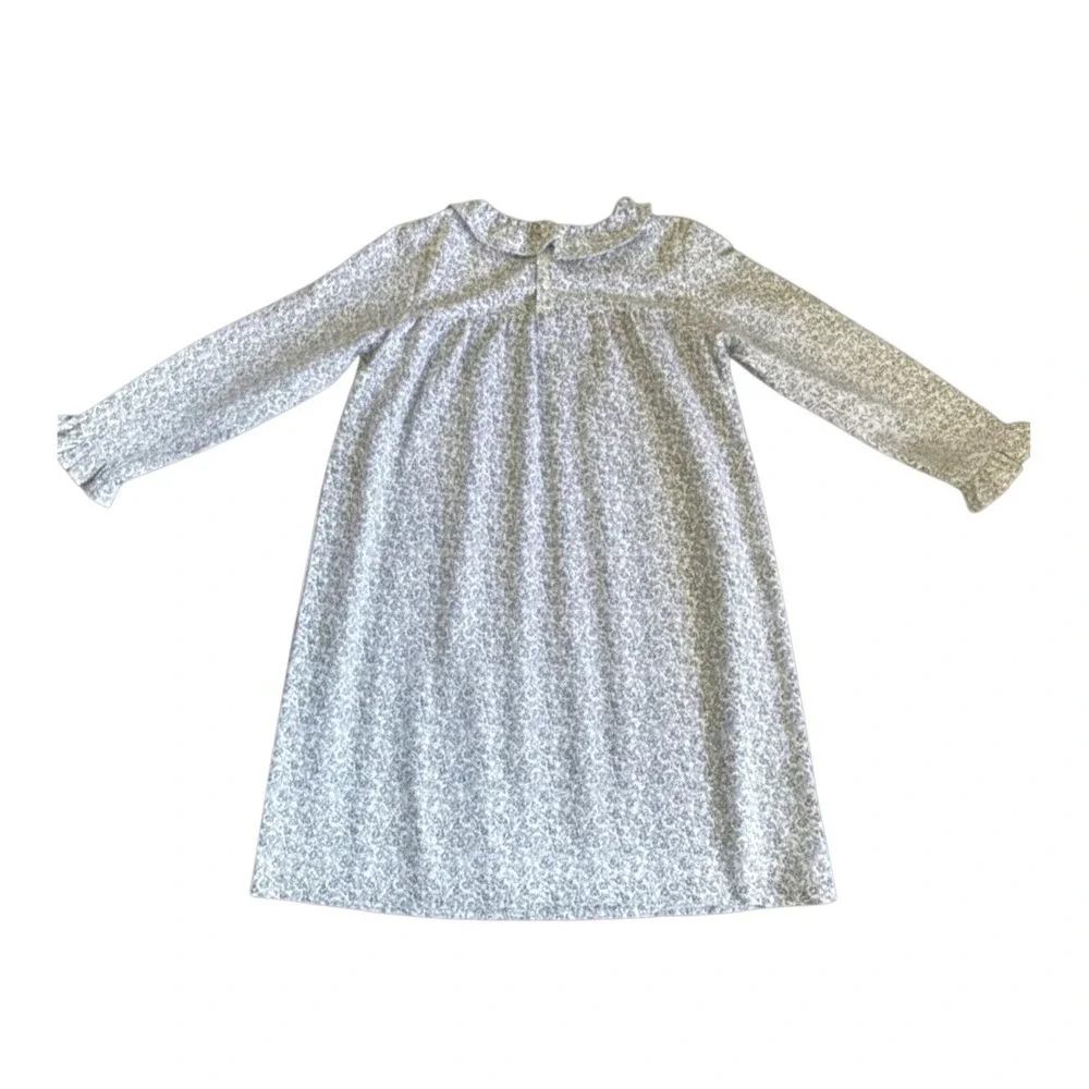 PETITE PLUME Scarlett Nightgown Gown STAFFORD FLORAL White w/Blue-Green GIRLS 14